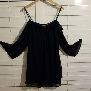 Dark blue gauzy dress